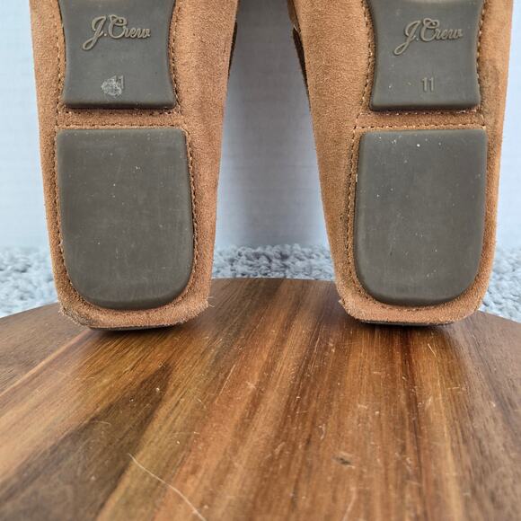J. Crew Brown Suede Casual Lifestyle Slip On Driving Moccasin Loafer Womens 11 - Picture 11 of 14